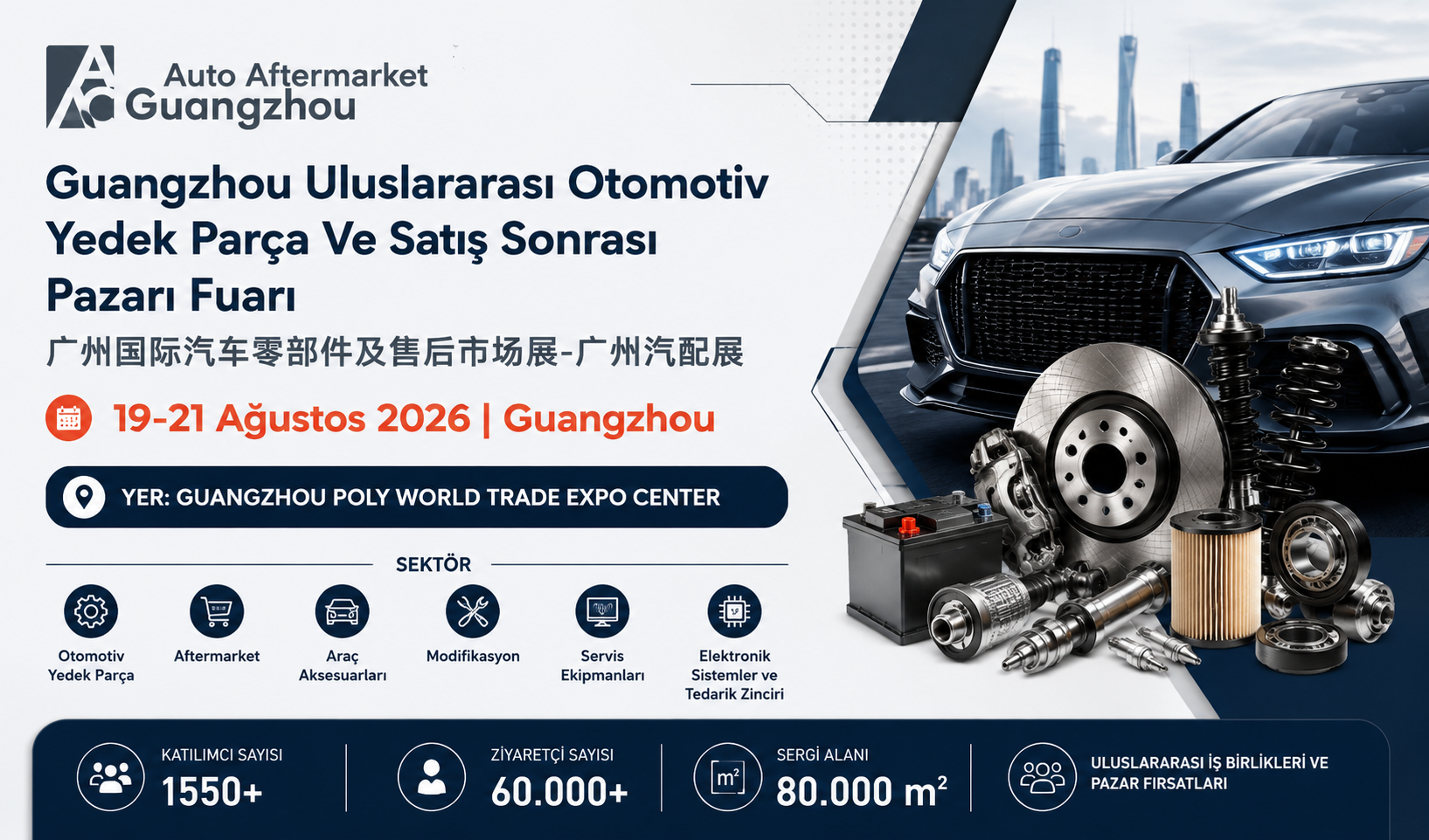 Guangzhou Uluslararası Otomotiv Yedek Parça ve Satış Sonrası Pazarı Fuarı