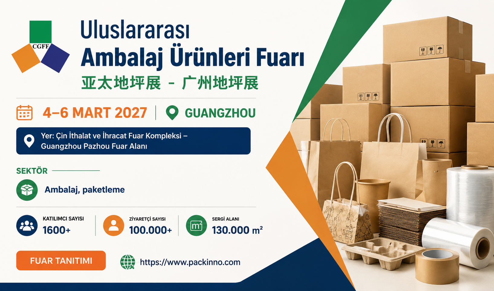 Çin (Guangzhou) Uluslararası Ambalaj Ürünleri ve Malzemeleri Fuarı (PACKINNO)